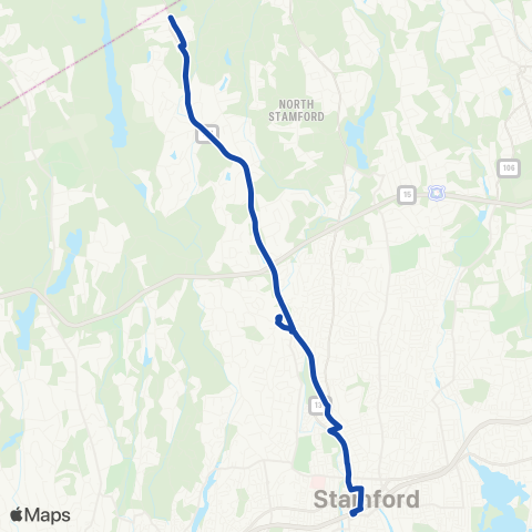 CTTransit Stamford Long Ridge Rd map