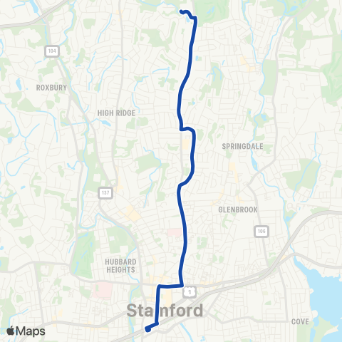 CTTransit Stamford Newfield Ave map