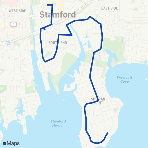 CTTransit Stamford Pacific St map