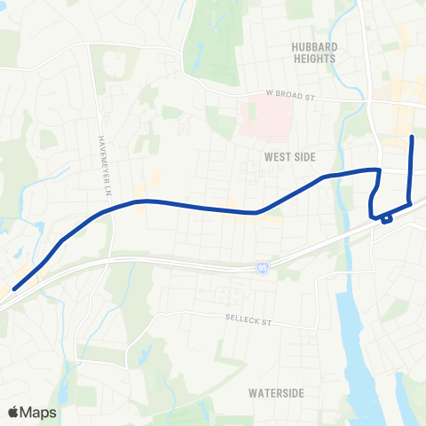 CTTransit Stamford West Main St map