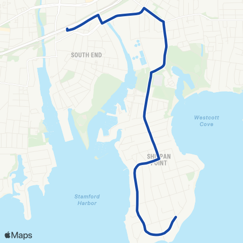 CTTransit Stamford Shippan Ave map