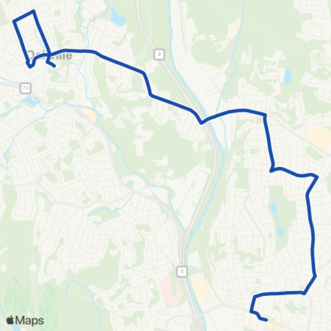 CTTransit Waterbury Cooke St map