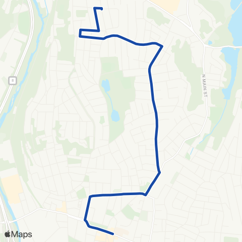 CTTransit Waterbury Hill St map