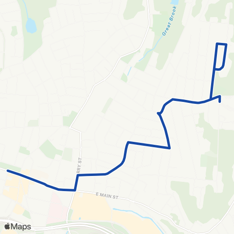 CTTransit Waterbury Walnut St map