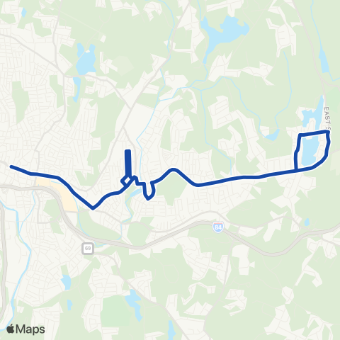 CTTransit Waterbury Meriden Rd map