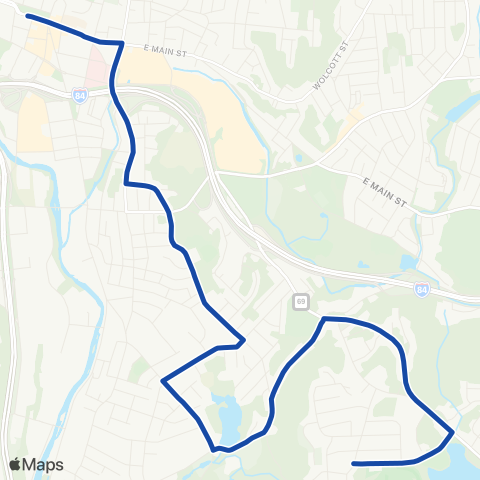 CTTransit Waterbury Sylvan Ave map