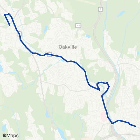 CTTransit Waterbury Watertown Ave map