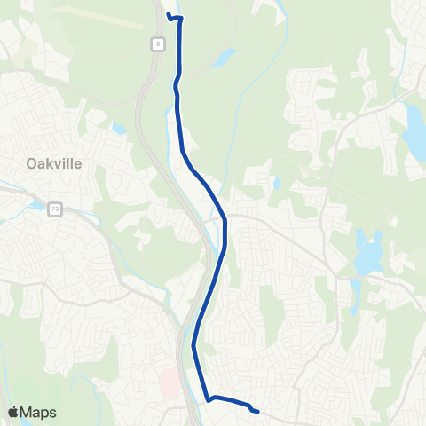 CTTransit Waterbury Thomaston Ave map