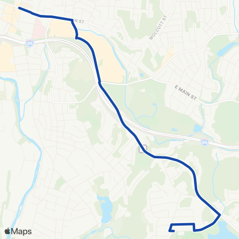 CTTransit Waterbury Hamilton Ave map