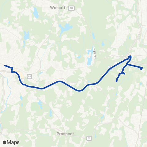 CTTransit Waterbury Waterbury / Cheshire map