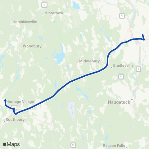 CTTransit Waterbury Waterbury / Southbury map