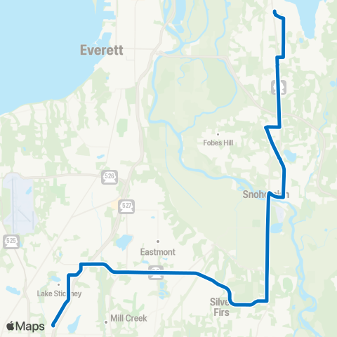 Community Transit Ash Way P&R - Lake Stevens map