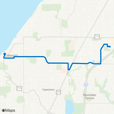 Community Transit Edmonds Sta - Lynnwood City Center Sta map