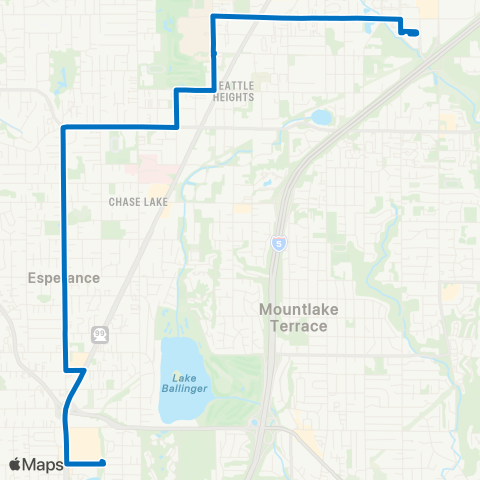 Community Transit Aurora Village - Lynnwood TC map