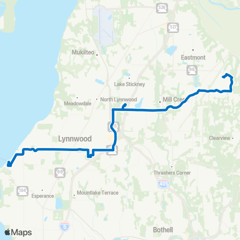 Community Transit Edmonds Station - Silver Firs map