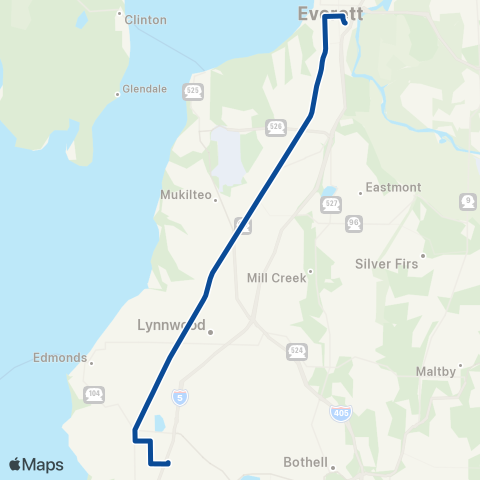 Community Transit Swift | Everett Sta - Shoreline N / 185th Sta map