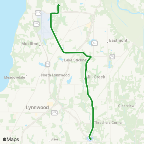 Community Transit Swift | Seaway TC - Canyon Park P&R map