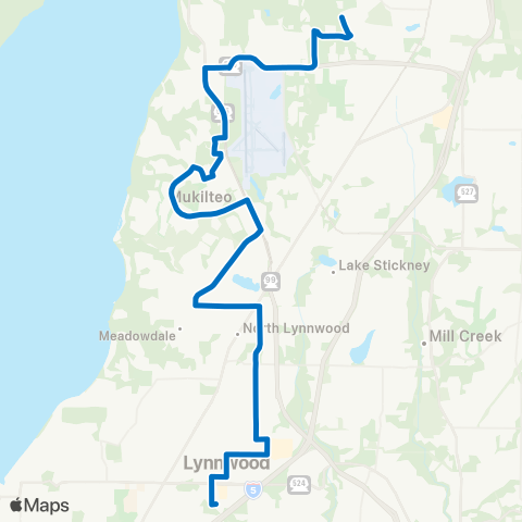 Community Transit Hardeson Rd - Lynnwood City Center Sta map