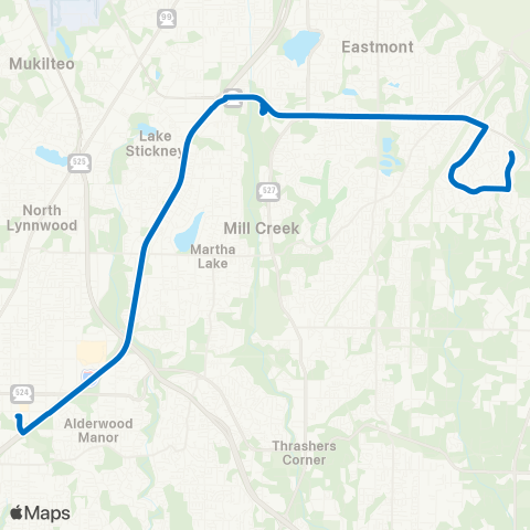 Community Transit Silver Firs - Lynnwood City Center Sta map