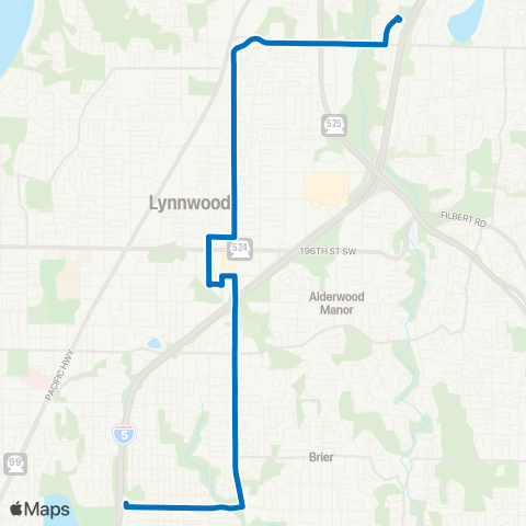 Community Transit Mountlake Terrace Station - Ash Way P&R map