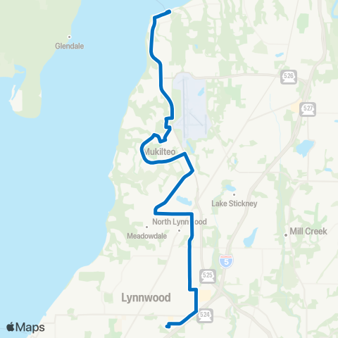 Community Transit Mukilteo - Lynnwood TC map