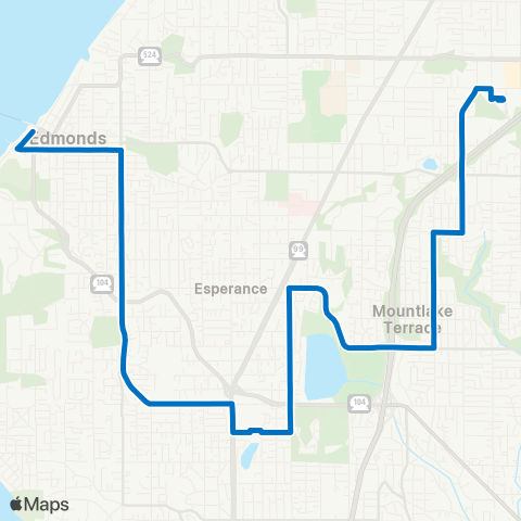 Community Transit Edmonds Sta - Lynnwood City Center Sta map