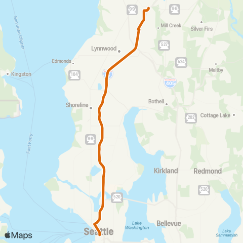 Community Transit Mariner P&R - Seattle map