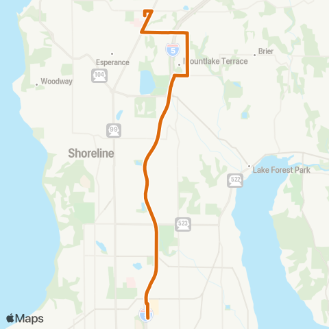 Community Transit Edmonds P&R - Northgate Station map