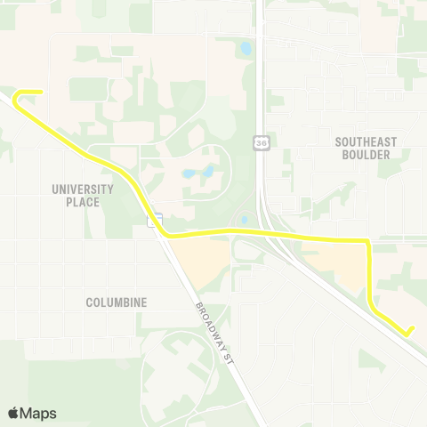 CU-Boulder Bear Creek Express map