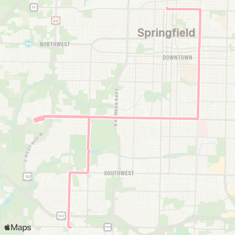 CU Transit SW Loop-Pink map