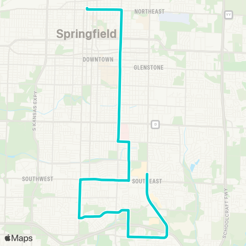 CU Transit SE Loop-Aqua map