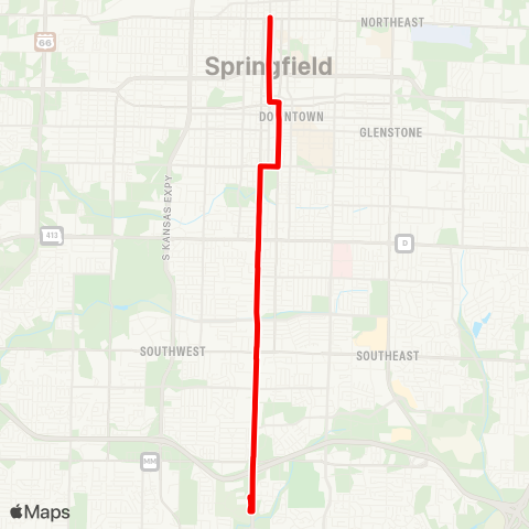 CU Transit Campbell-Red map