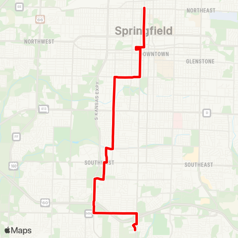 CU Transit SW-Red map