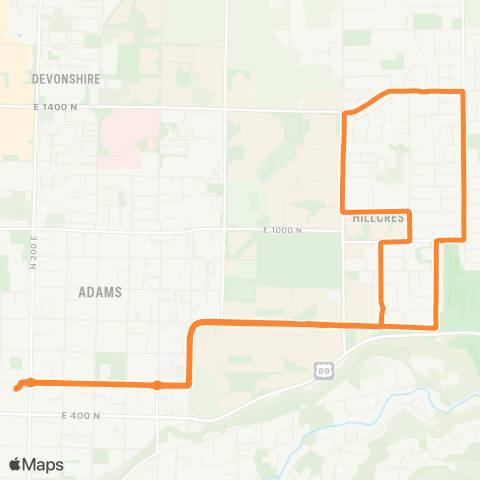 Cache Valley Transit District USU map