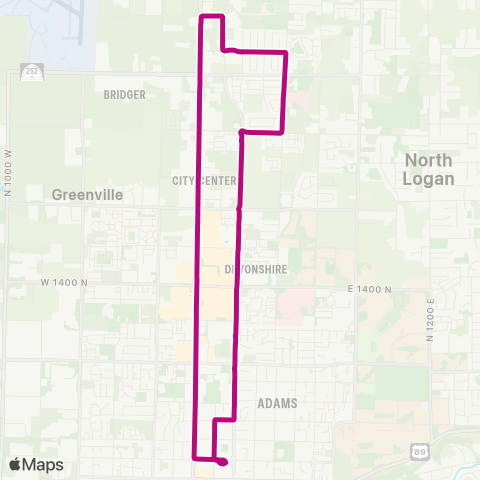 Cache Valley Transit District North Logan map