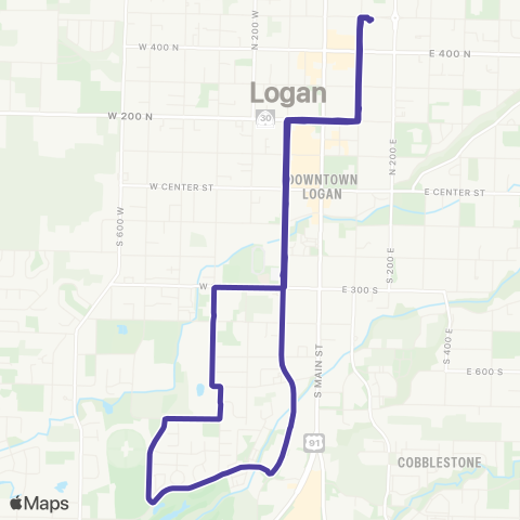 Cache Valley Transit District South Logan/Rec Center  map