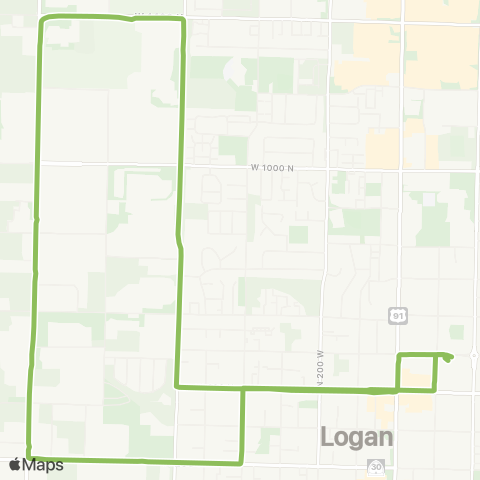 Cache Valley Transit District West Logan/BTech map