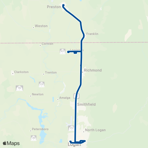 Cache Valley Transit District Logan/Lewiston/Preston map