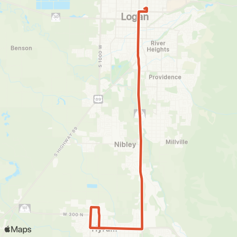 Cache Valley Transit District Hyrum map