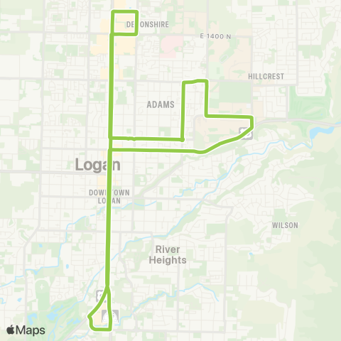 Cache Valley Transit District LOOP - Green map