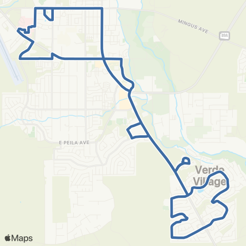 Cottonwood Area Transit Blue map