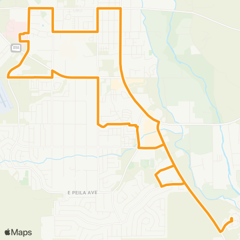 Cottonwood Area Transit Yellow map