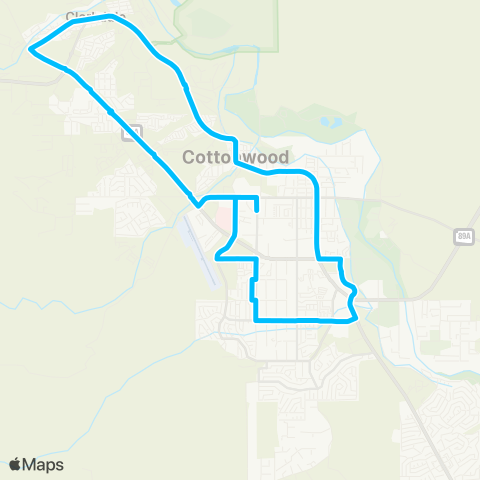 Cottonwood Area Transit CAT Connect Shuttle map