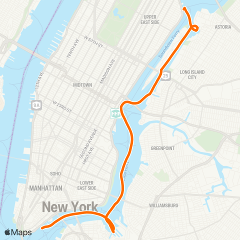NYC Ferry Astoria map