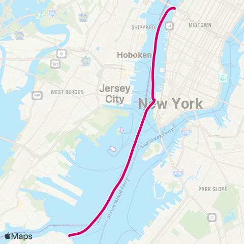 NYC Ferry St. George map