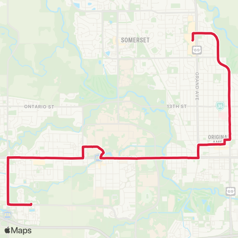 CyRide Red map