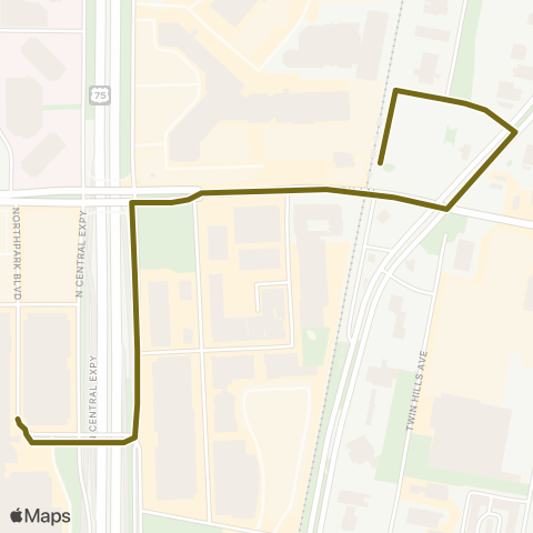 DART Northpark Shuttle map