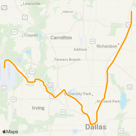 DART Orange Line map