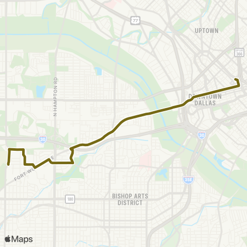 DART Fort Worth map