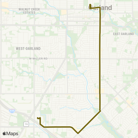 DART Centerville map